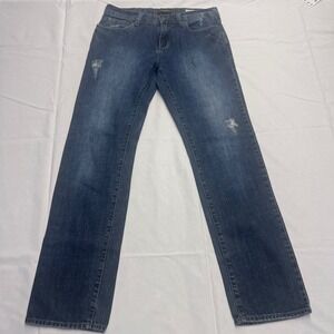 Guess Slim Straight Jeans Del Mar Fit Distressed Blue Denim Mens Size‎ 30x32